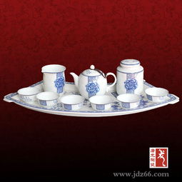 手繪青花茶具套裝 青花瓷茶具